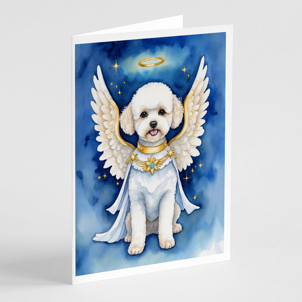 Bichon Frise My Angel Greeting Cards Pack of 8 Blank Cards with Envelopes Whimsical A7 Size 5x7