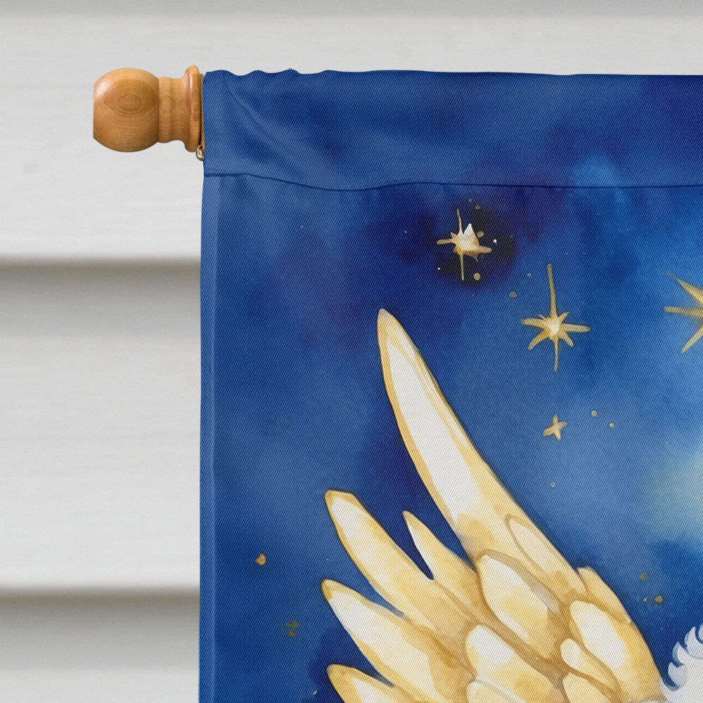 Bichon Frise My Angel House Flag 28x40 Porch Sleeve Pole Decorative Outside Yard Banner Artwork Wall Hanging, Polyester