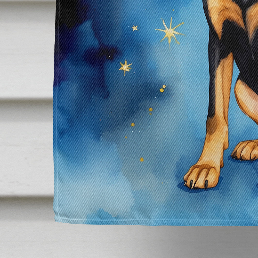 Black and Tan Coonhound My Angel House Flag 28x40 Porch Sleeve Pole Decorative Outside Yard Banner Artwork Wall Hanging, Polyester
