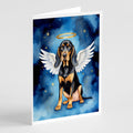 Black and Tan Coonhound My Angel Greeting Cards Pack of 8 Blank Cards with Envelopes Whimsical A7 Size 5x7