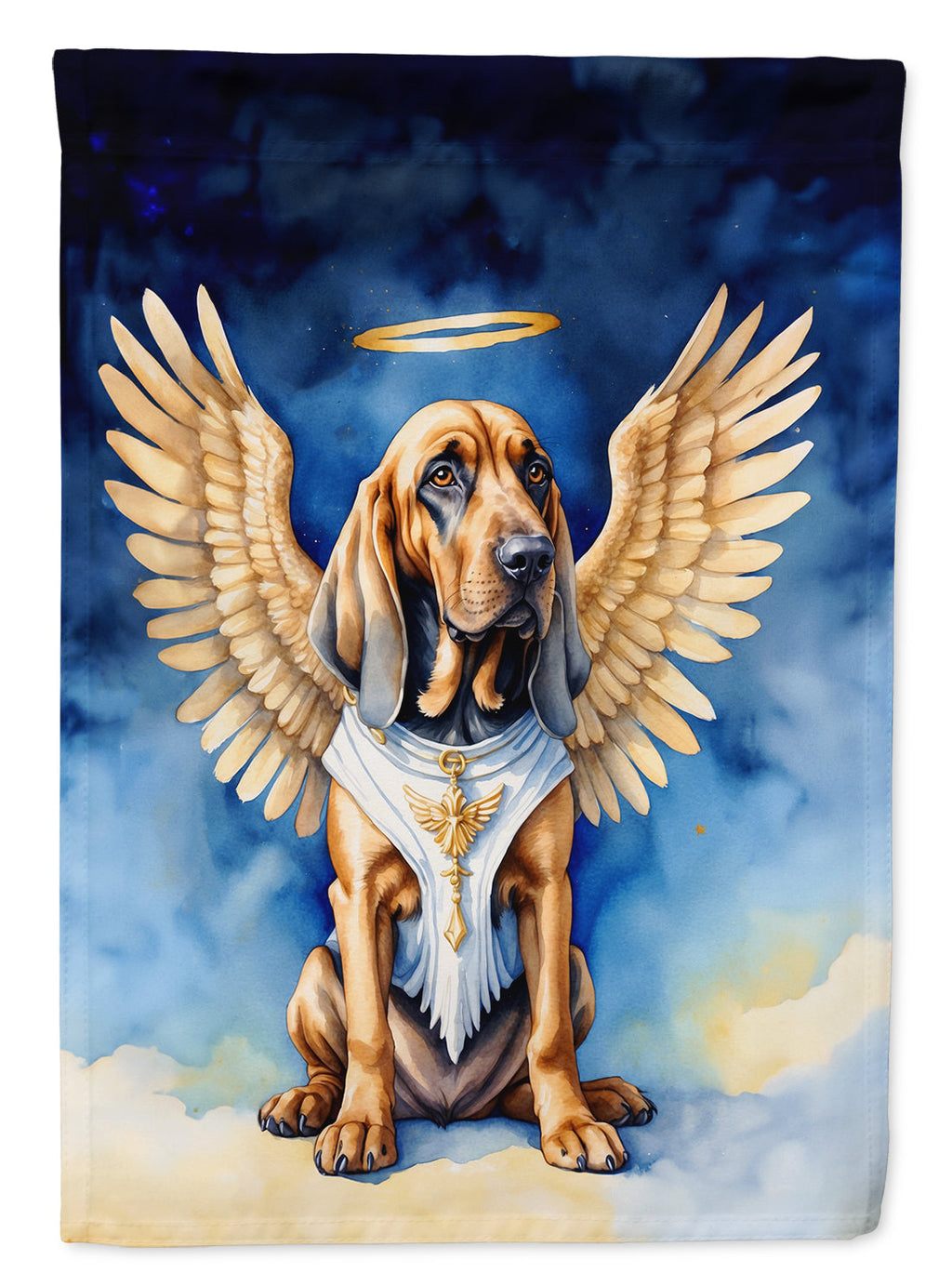 Bloodhound My Angel House Flag 28x40 Porch Sleeve Pole Decorative Outside Yard Banner Artwork Wall Hanging, Polyester