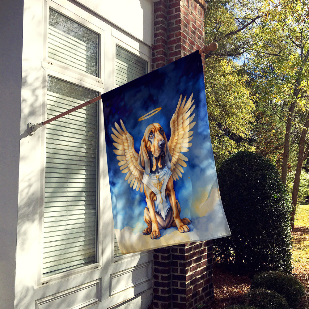 Bloodhound My Angel House Flag 28x40 Porch Sleeve Pole Decorative Outside Yard Banner Artwork Wall Hanging, Polyester