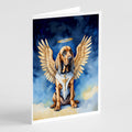 Bloodhound My Angel Greeting Cards Pack of 8 Blank Cards with Envelopes Whimsical A7 Size 5x7