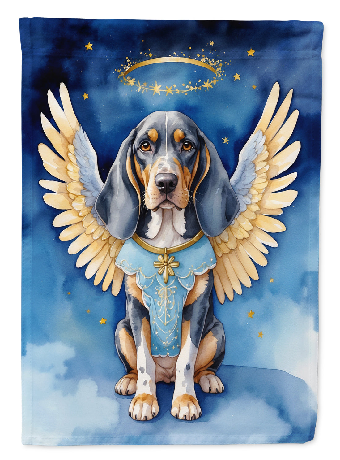 Bluetick Coonhound My Angel House Flag 28x40 Porch Sleeve Pole Decorative Outside Yard Banner Artwork Wall Hanging, Polyester
