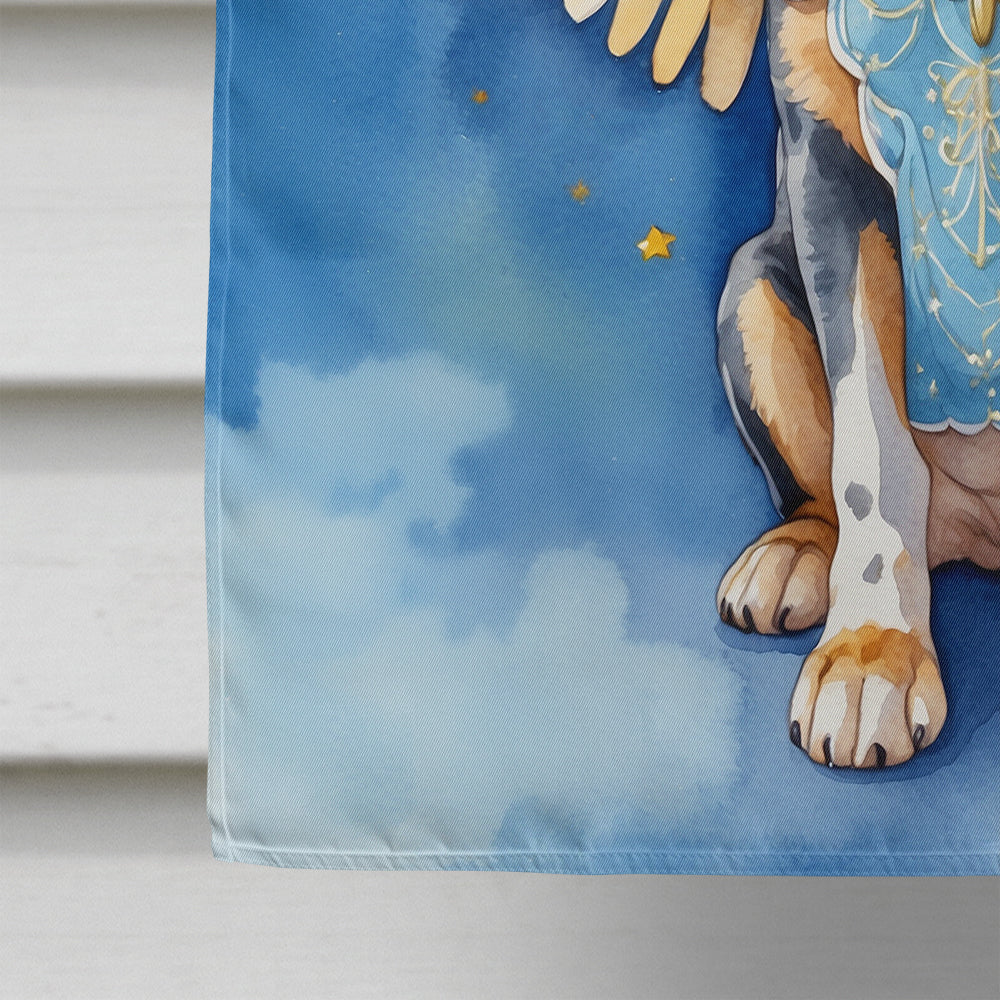 Bluetick Coonhound My Angel House Flag 28x40 Porch Sleeve Pole Decorative Outside Yard Banner Artwork Wall Hanging, Polyester