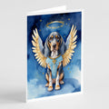 Bluetick Coonhound My Angel Greeting Cards Pack of 8 Blank Cards with Envelopes Whimsical A7 Size 5x7