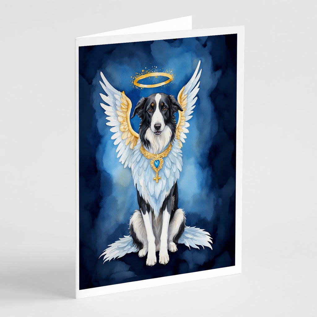 Borzoi My Angel Greeting Cards Pack of 8 Blank Cards with Envelopes Whimsical A7 Size 5x7