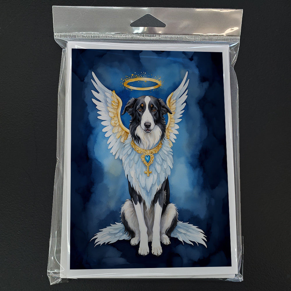 Borzoi My Angel Greeting Cards Pack of 8 Blank Cards with Envelopes Whimsical A7 Size 5x7