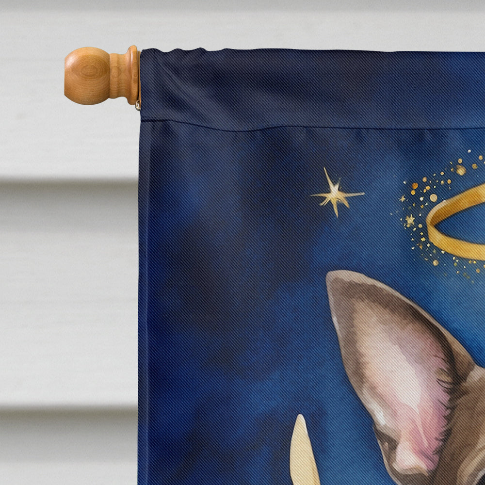 Boston Terrier My Angel House Flag 28x40 Porch Sleeve Pole Decorative Outside Yard Banner Artwork Wall Hanging, Polyester