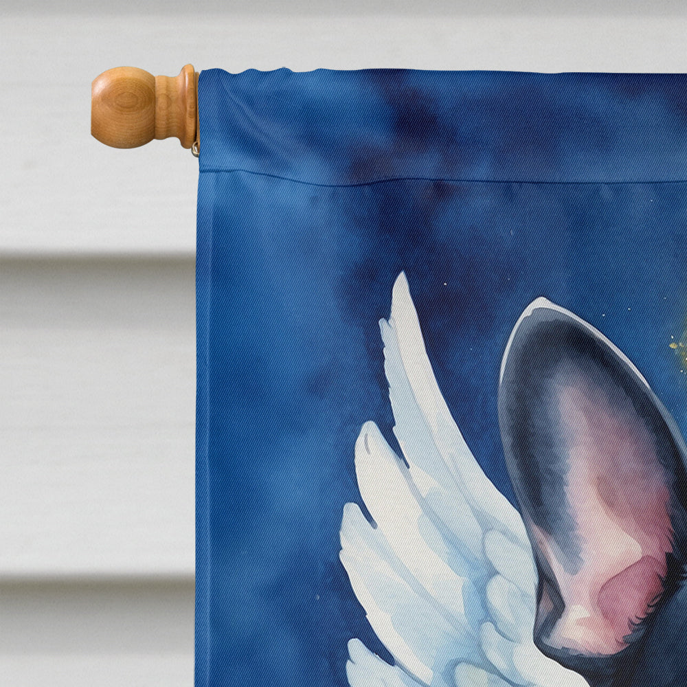 Boston Terrier My Angel House Flag 28x40 Porch Sleeve Pole Decorative Outside Yard Banner Artwork Wall Hanging, Polyester