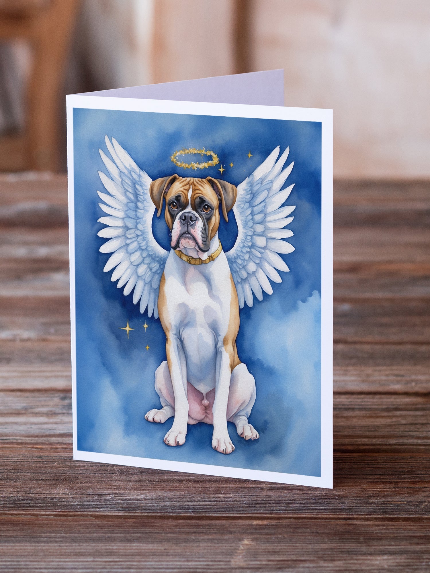 Boxer My Angel Greeting Cards Pack of 8 Blank Cards with Envelopes Whimsical A7 Size 5x7