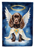 Boykin Spaniel My Angel House Flag 28x40 Porch Sleeve Pole Decorative Outside Yard Banner Artwork Wall Hanging, Polyester