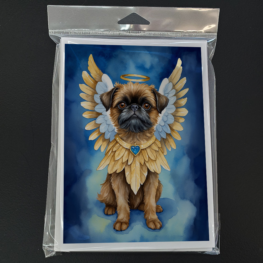 Brussels Griffon My Angel Greeting Cards Pack of 8 Blank Cards with Envelopes Whimsical A7 Size 5x7