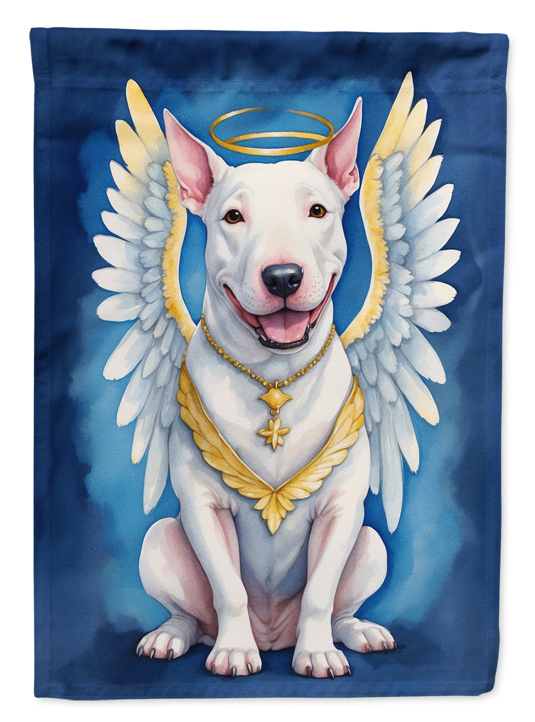 Bull Terrier My Angel House Flag 28x40 Porch Sleeve Pole Decorative Outside Yard Banner Artwork Wall Hanging, Polyester