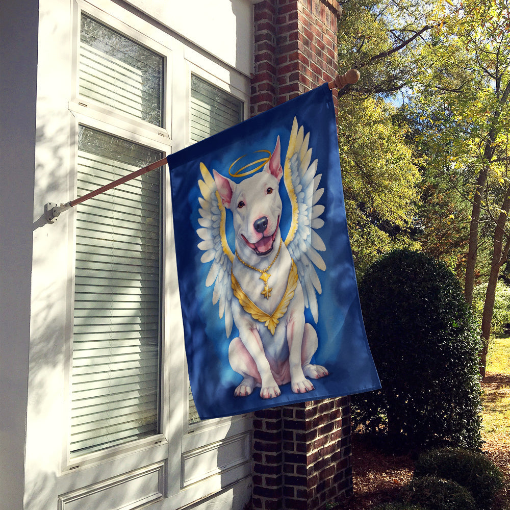 Bull Terrier My Angel House Flag 28x40 Porch Sleeve Pole Decorative Outside Yard Banner Artwork Wall Hanging, Polyester