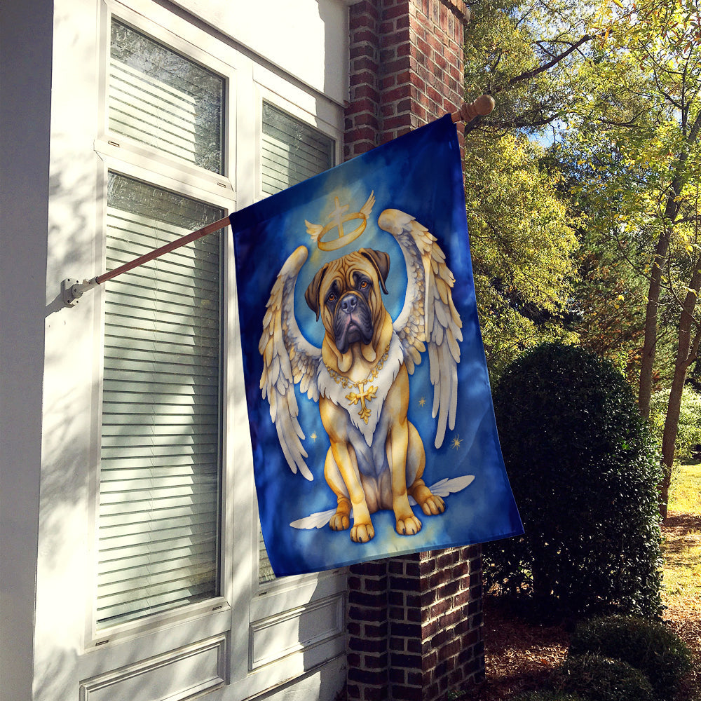 Bullmastiff My Angel House Flag 28x40 Porch Sleeve Pole Decorative Outside Yard Banner Artwork Wall Hanging, Polyester