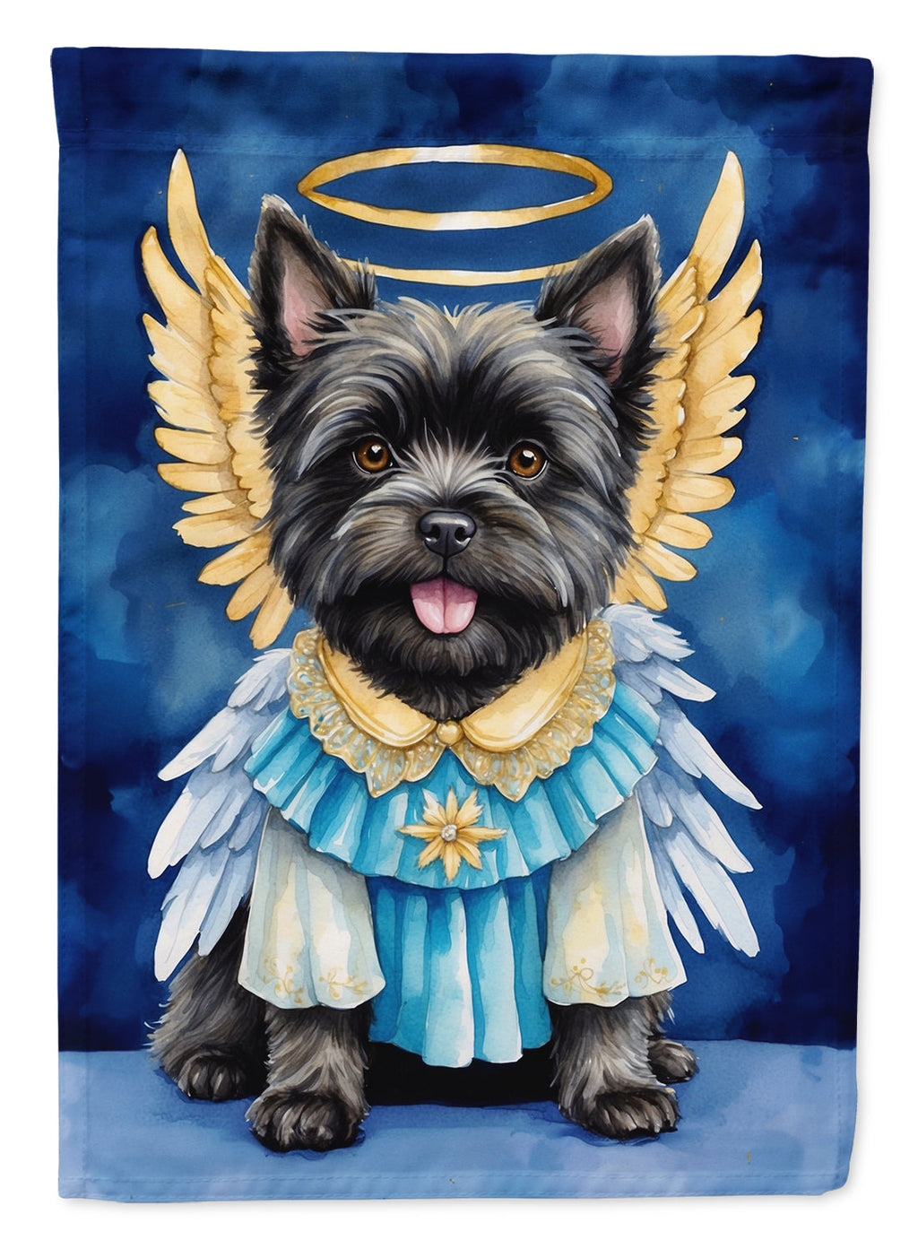Cairn Terrier My Angel House Flag 28x40 Porch Sleeve Pole Decorative Outside Yard Banner Artwork Wall Hanging, Polyester