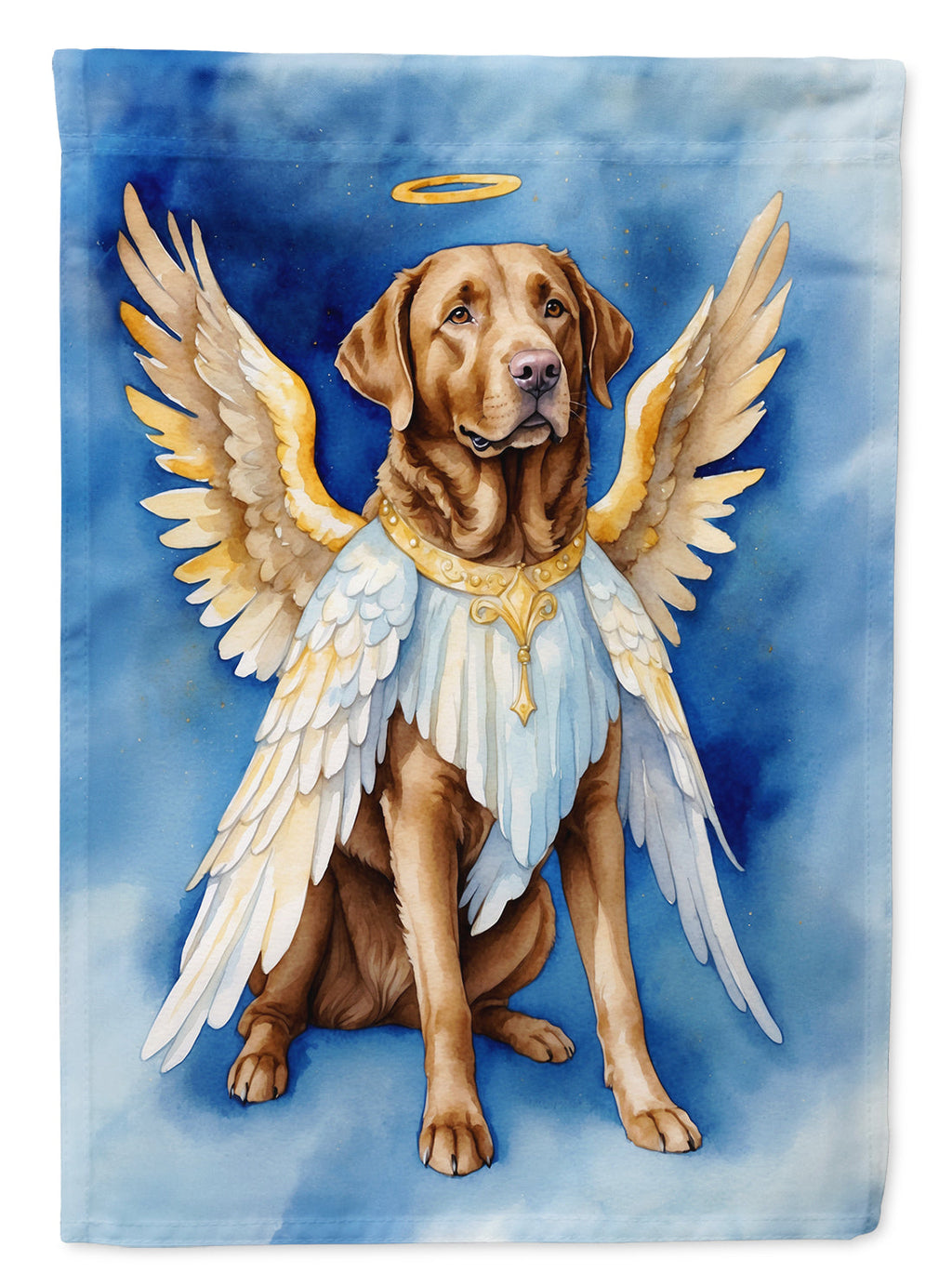 Chesapeake Bay Retriever My Angel House Flag 28x40 Porch Sleeve Pole Decorative Outside Yard Banner Artwork Wall Hanging, Polyester