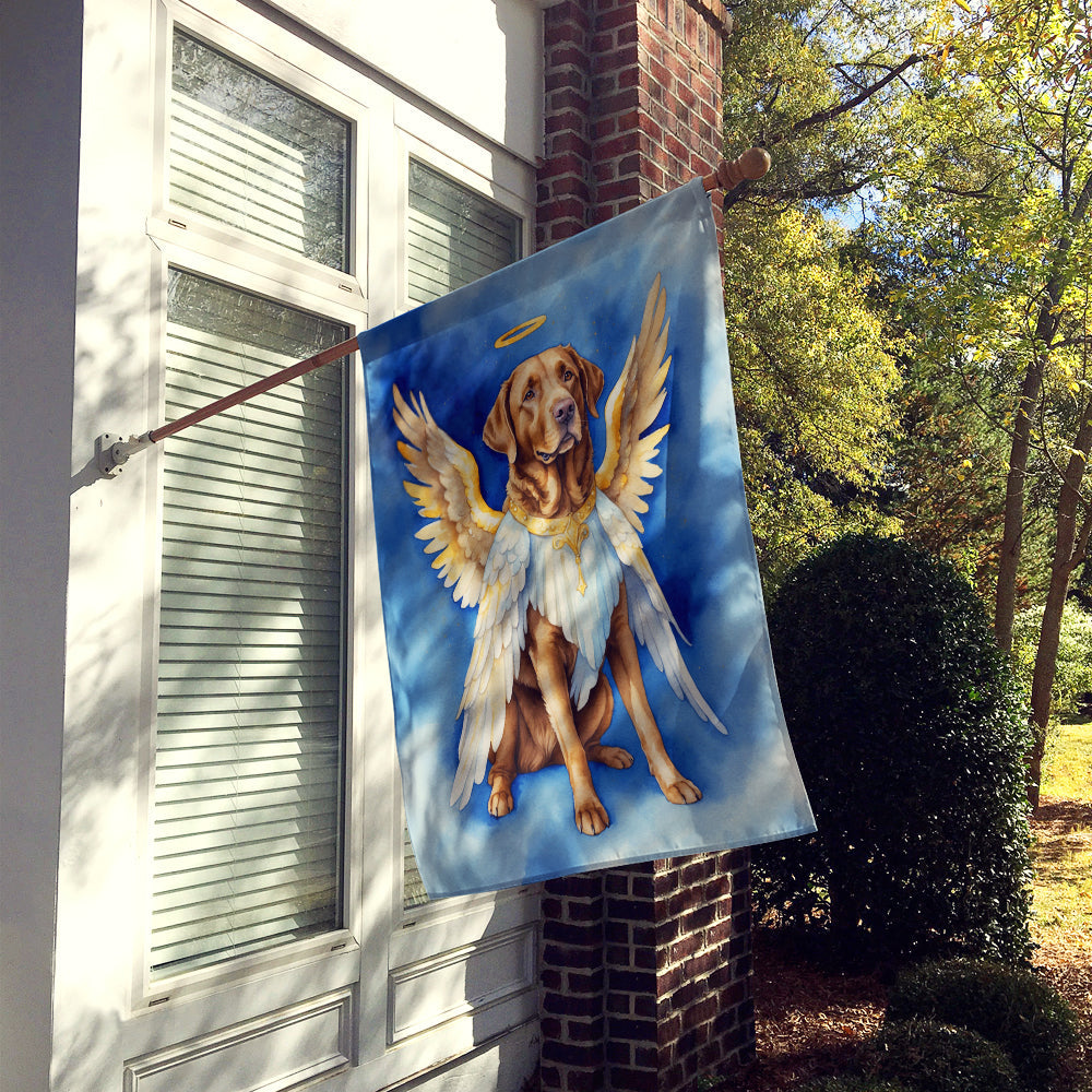 Chesapeake Bay Retriever My Angel House Flag 28x40 Porch Sleeve Pole Decorative Outside Yard Banner Artwork Wall Hanging, Polyester