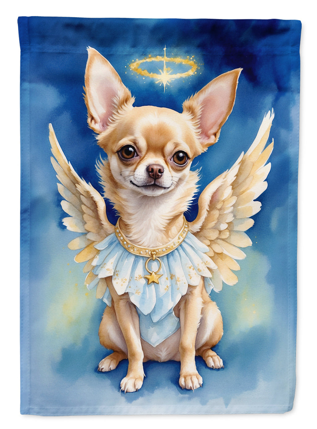 Chihuahua My Angel House Flag 28x40 Porch Sleeve Pole Decorative Outside Yard Banner Artwork Wall Hanging, Polyester