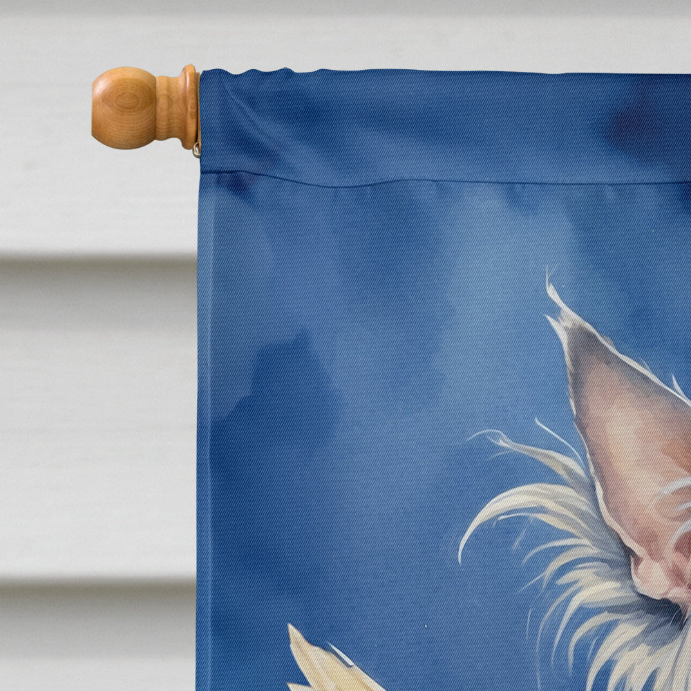 Chinese Crested My Angel House Flag 28x40 Porch Sleeve Pole Decorative Outside Yard Banner Artwork Wall Hanging, Polyester