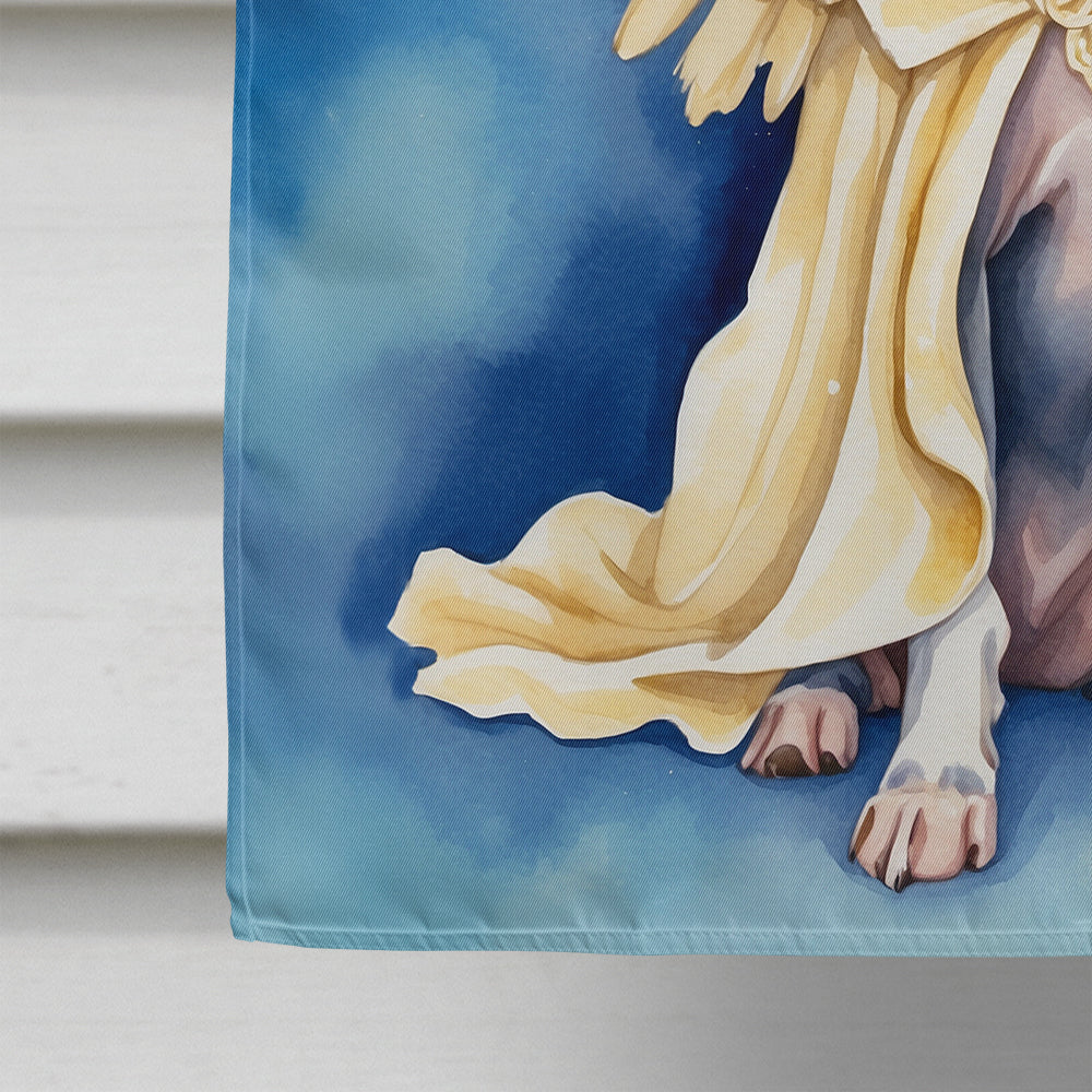 Chinese Crested My Angel House Flag 28x40 Porch Sleeve Pole Decorative Outside Yard Banner Artwork Wall Hanging, Polyester
