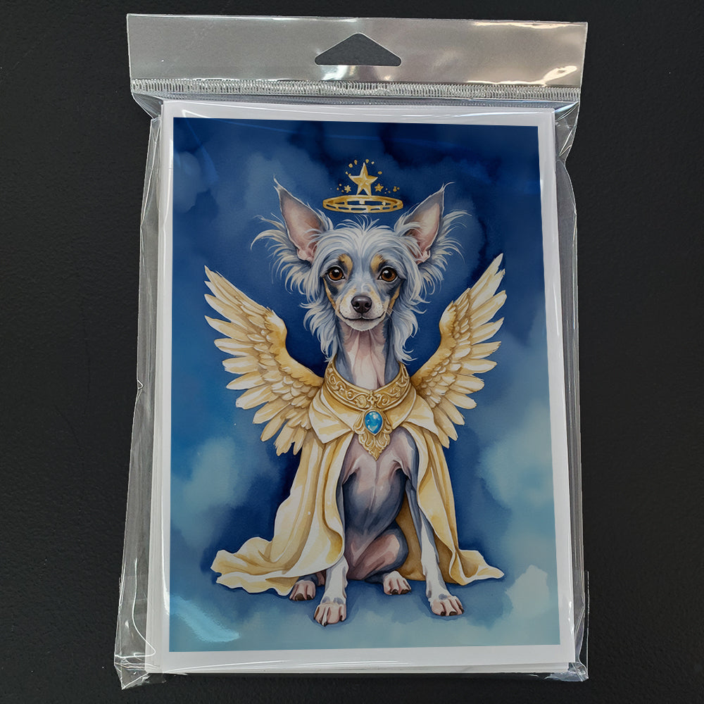 Chinese Crested My Angel Greeting Cards Pack of 8 Blank Cards with Envelopes Whimsical A7 Size 5x7
