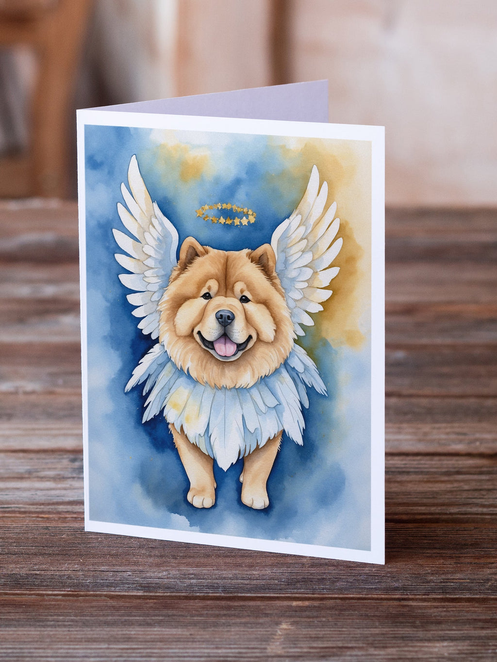 Chow Chow My Angel Greeting Cards Pack of 8 Blank Cards with Envelopes Whimsical A7 Size 5x7