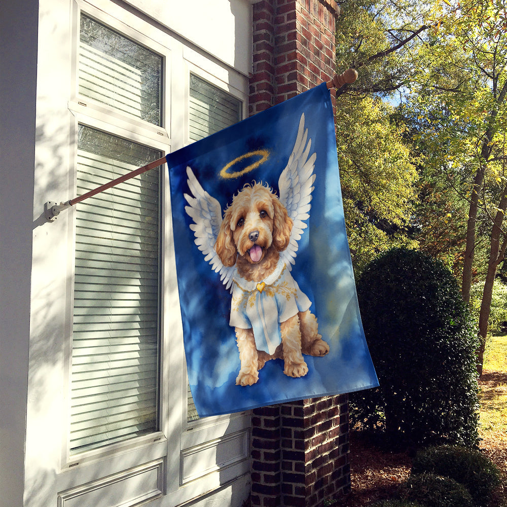 Cockapoo My Angel House Flag 28x40 Porch Sleeve Pole Decorative Outside Yard Banner Artwork Wall Hanging, Polyester