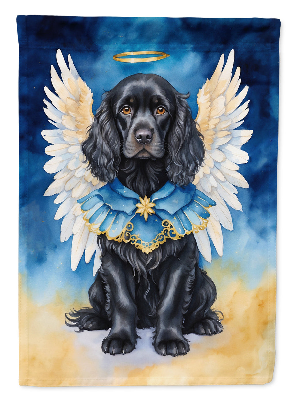 Cocker Spaniel My Angel House Flag 28x40 Porch Sleeve Pole Decorative Outside Yard Banner Artwork Wall Hanging, Polyester