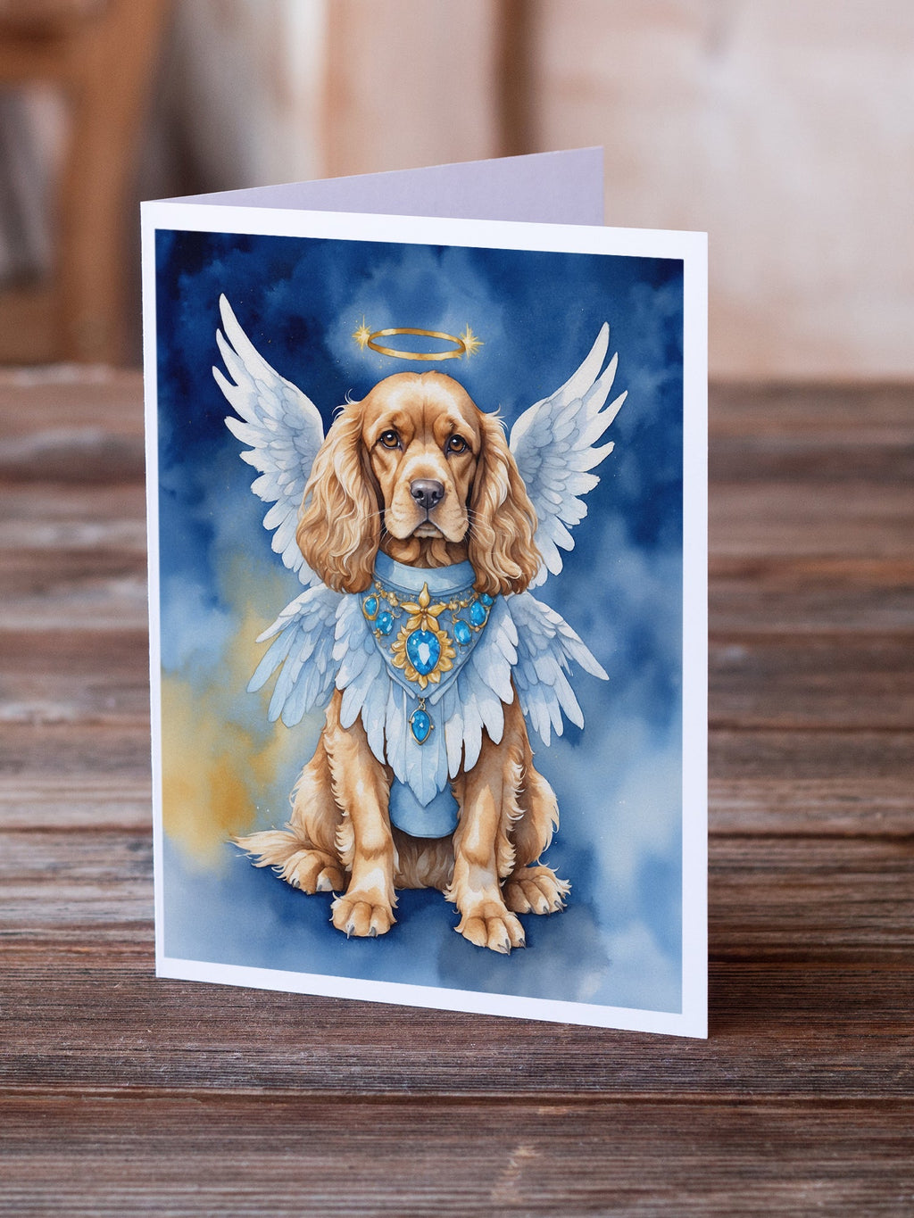 Cocker Spaniel My Angel Greeting Cards Pack of 8 Blank Cards with Envelopes Whimsical A7 Size 5x7