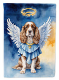 Cocker Spaniel My Angel House Flag 28x40 Porch Sleeve Pole Decorative Outside Yard Banner Artwork Wall Hanging, Polyester
