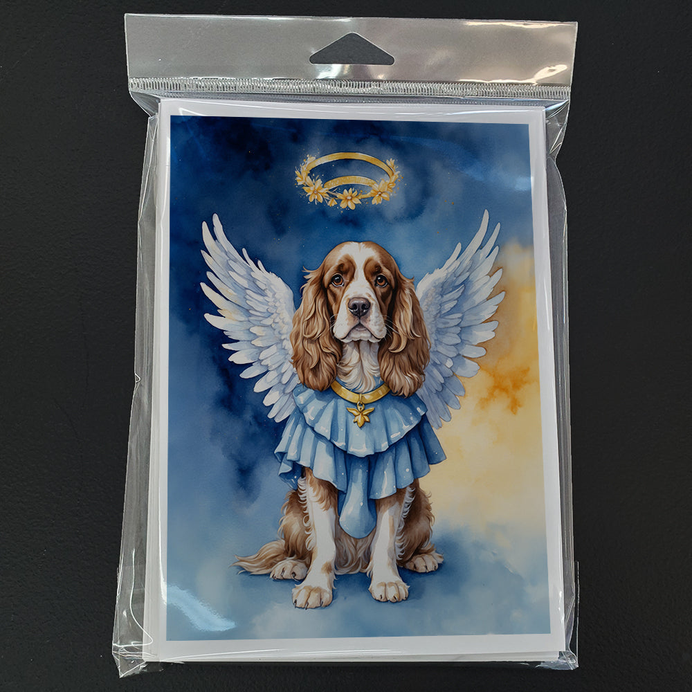 Cocker Spaniel My Angel Greeting Cards Pack of 8 Blank Cards with Envelopes Whimsical A7 Size 5x7