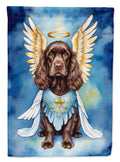 Cocker Spaniel My Angel House Flag 28x40 Porch Sleeve Pole Decorative Outside Yard Banner Artwork Wall Hanging, Polyester