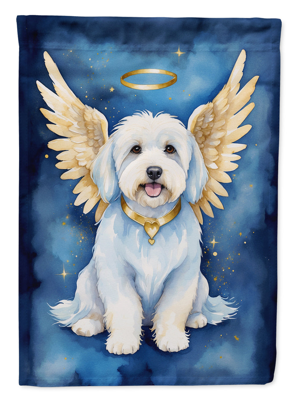 Coton de Tulear My Angel House Flag 28x40 Porch Sleeve Pole Decorative Outside Yard Banner Artwork Wall Hanging, Polyester