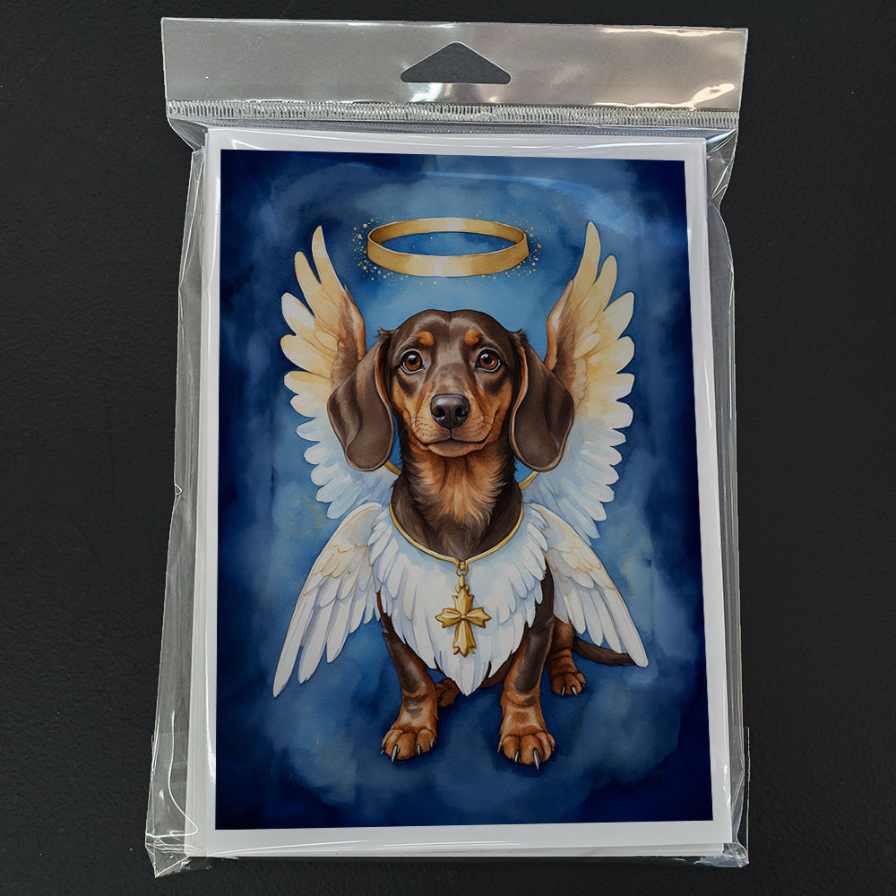 Dachshund My Angel Greeting Cards Pack of 8 Blank Cards with Envelopes Whimsical A7 Size 5x7