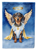 Dachshund My Angel House Flag 28x40 Porch Sleeve Pole Decorative Outside Yard Banner Artwork Wall Hanging, Polyester