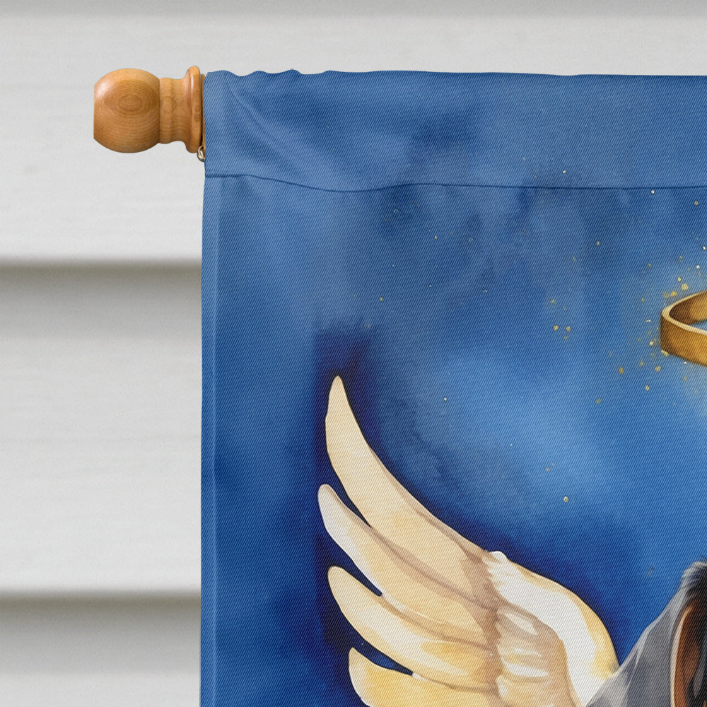 Dachshund My Angel House Flag 28x40 Porch Sleeve Pole Decorative Outside Yard Banner Artwork Wall Hanging, Polyester