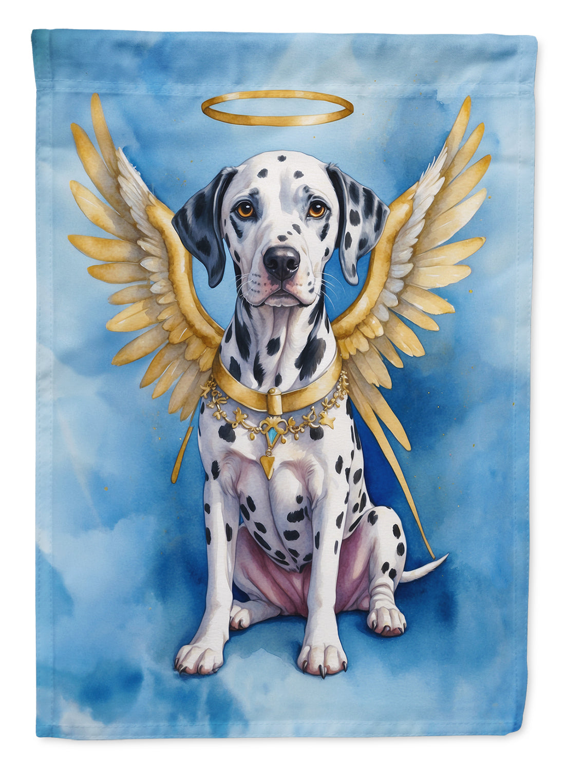 Dalmatian My Angel House Flag 28x40 Porch Sleeve Pole Decorative Outside Yard Banner Artwork Wall Hanging, Polyester