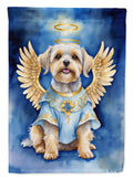 Dandie Dinmont Terrier My Angel House Flag 28x40 Porch Sleeve Pole Decorative Outside Yard Banner Artwork Wall Hanging, Polyester