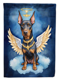 Doberman Pinscher My Angel House Flag 28x40 Porch Sleeve Pole Decorative Outside Yard Banner Artwork Wall Hanging, Polyester