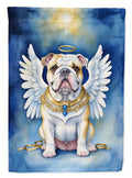 English Bulldog My Angel House Flag 28x40 Porch Sleeve Pole Decorative Outside Yard Banner Artwork Wall Hanging, Polyester