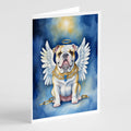 English Bulldog My Angel Greeting Cards Pack of 8 Blank Cards with Envelopes Whimsical A7 Size 5x7