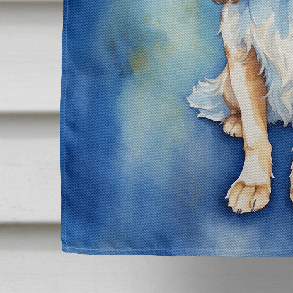 English Cocker Spaniel My Angel House Flag 28x40 Porch Sleeve Pole Decorative Outside Yard Banner Artwork Wall Hanging, Polyester