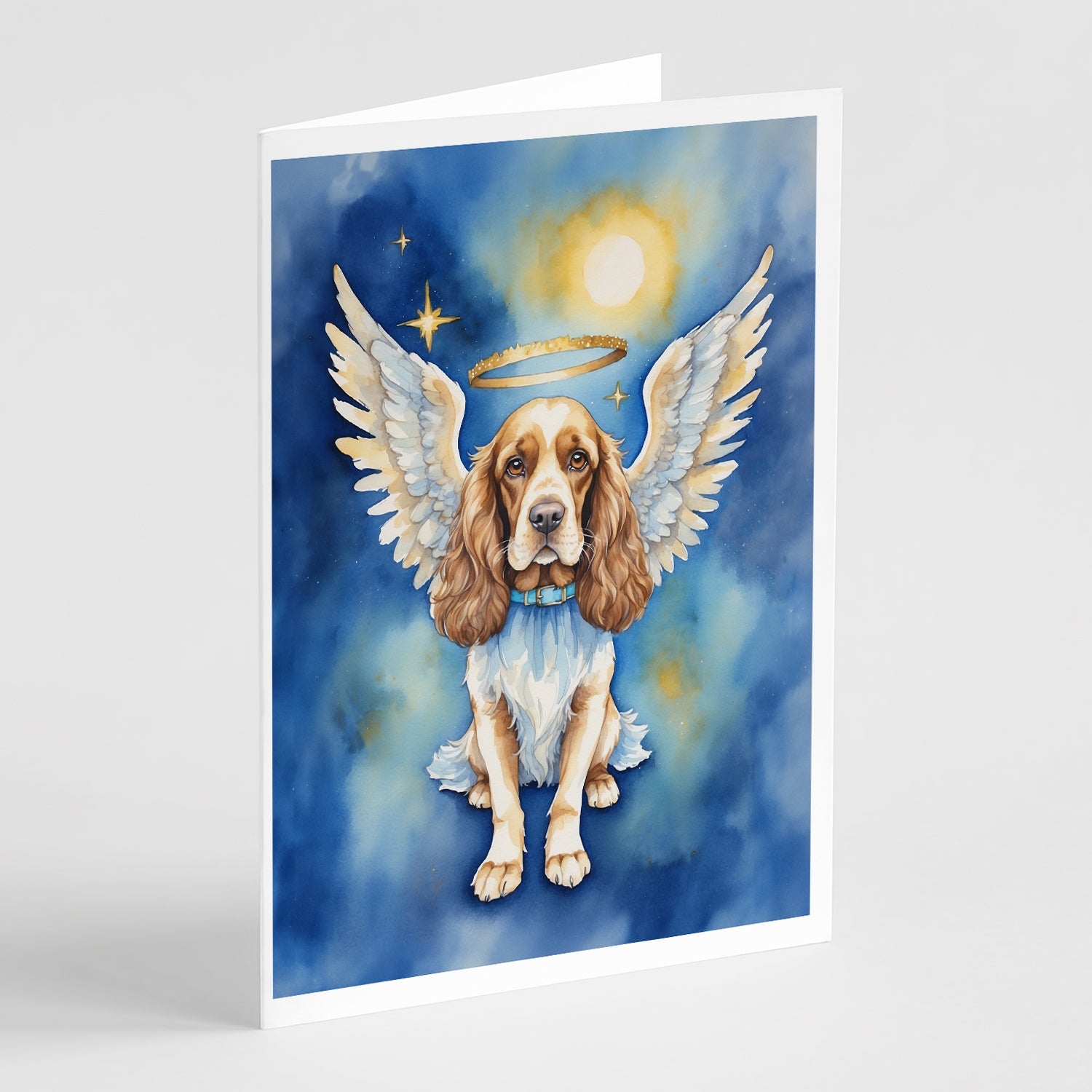 English Cocker Spaniel My Angel Greeting Cards Pack of 8 Blank Cards with Envelopes Whimsical A7 Size 5x7