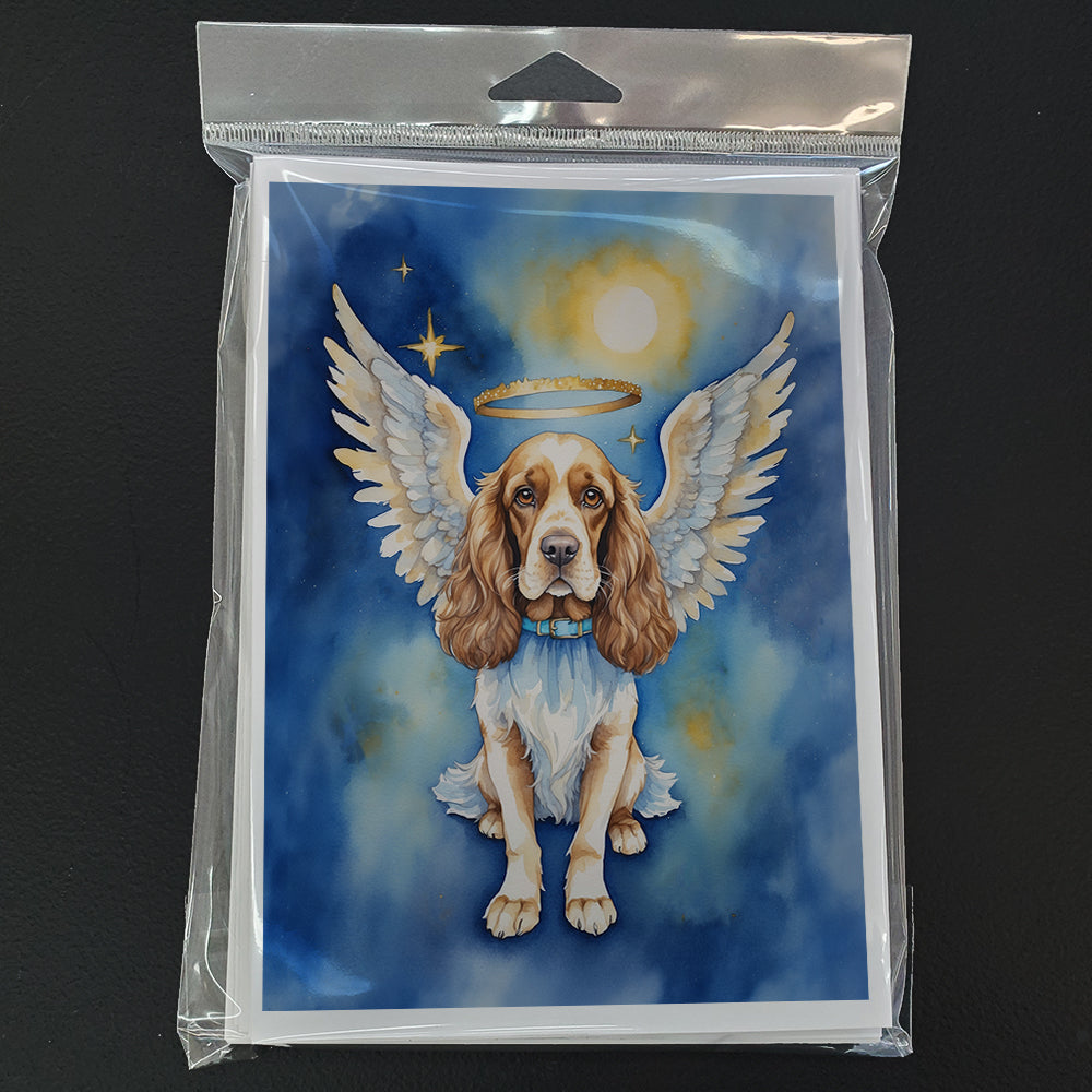 English Cocker Spaniel My Angel Greeting Cards Pack of 8 Blank Cards with Envelopes Whimsical A7 Size 5x7