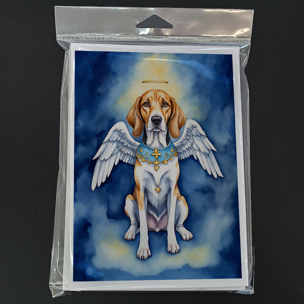 English Foxhound My Angel Greeting Cards Pack of 8 Blank Cards with Envelopes Whimsical A7 Size 5x7