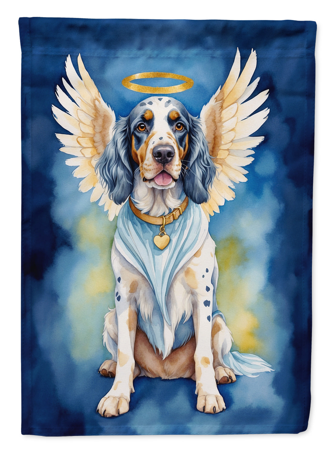 English Setter My Angel House Flag 28x40 Porch Sleeve Pole Decorative Outside Yard Banner Artwork Wall Hanging, Polyester