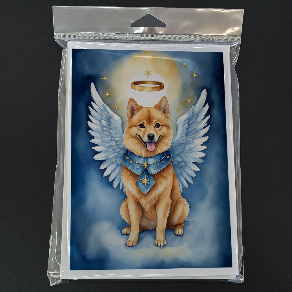 Finnish Spitz My Angel Greeting Cards Pack of 8 Blank Cards with Envelopes Whimsical A7 Size 5x7