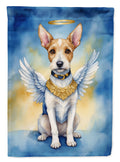 Fox Terrier My Angel House Flag 28x40 Porch Sleeve Pole Decorative Outside Yard Banner Artwork Wall Hanging, Polyester